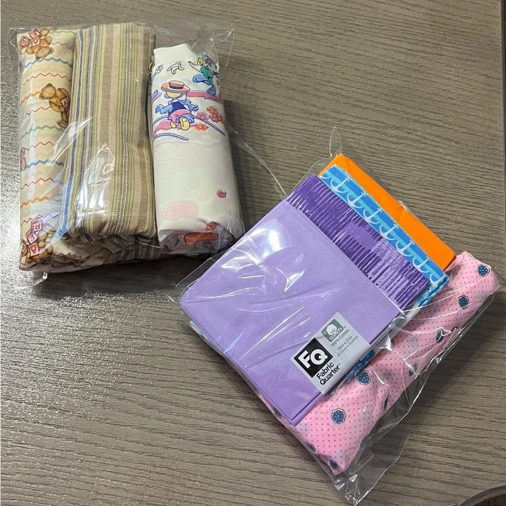 Assorted Fabric Bundle for Quilting, Crafts, Baby Blanket Ect NEW